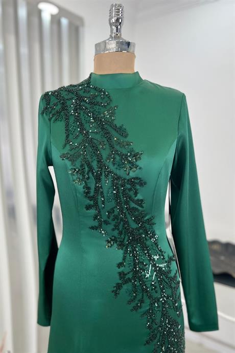 Deniz Tesettür Abiye Zümrüt