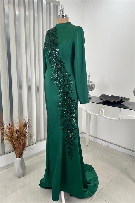 Deniz Tesettür Abiye Zümrüt