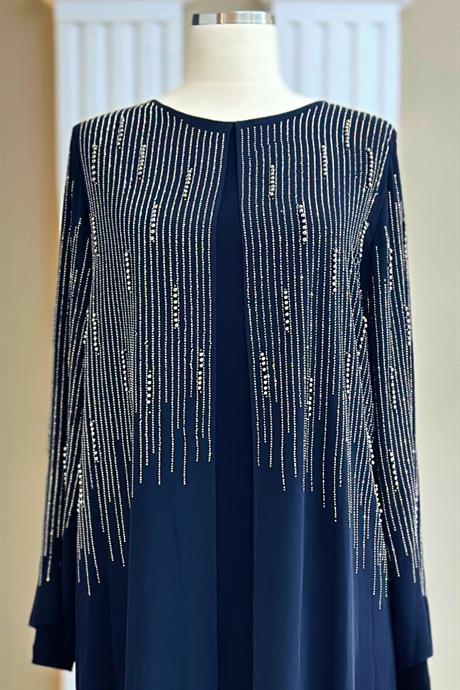 Deren Tesettür Abiye Lacivert