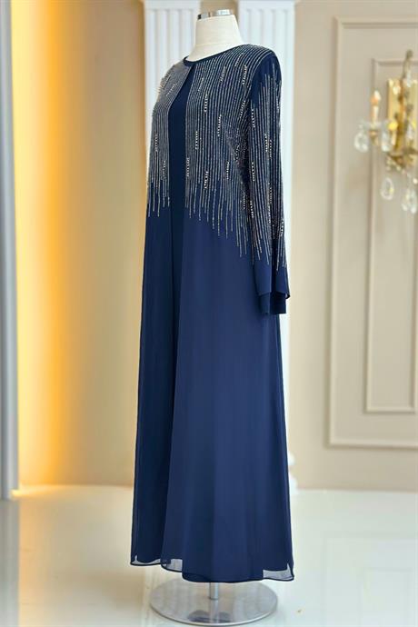 Deren Tesettür Abiye Lacivert