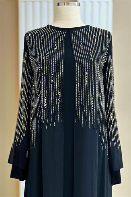 Deren Tesettür Abiye Siyah