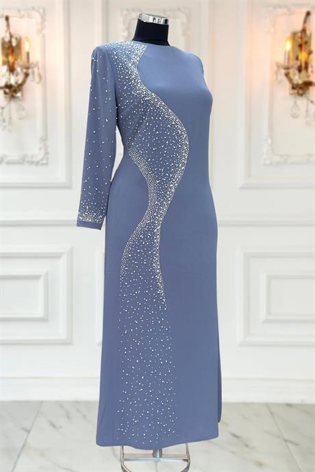 Didar Tesettür Abiye Gri