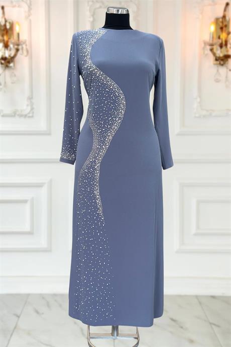 Didar Tesettür Abiye Gri