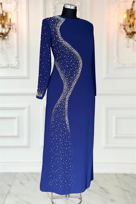 Didar Tesettür Abiye Lacivert