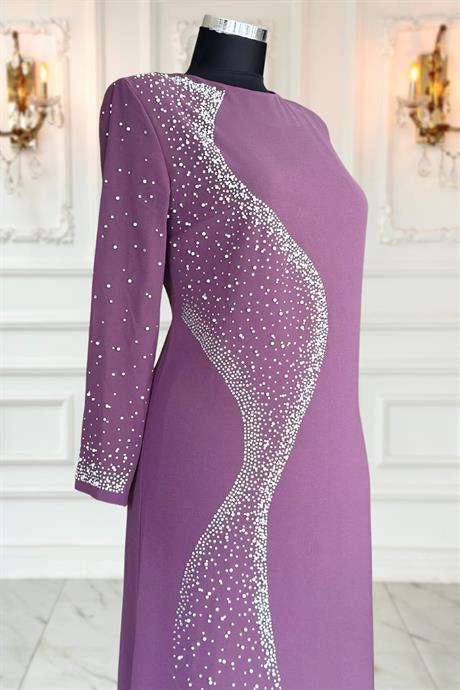 Didar Tesettür Abiye Lavanta