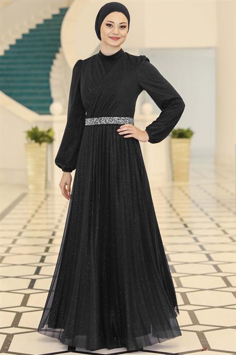 Dila Tesettür Abiye Siyah