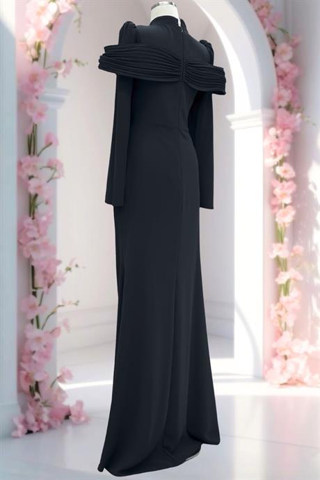 Dila Tesettür Abiye Siyah