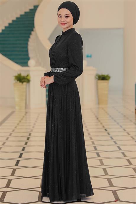Dila Tesettür Abiye Siyah
