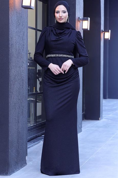 Dilara Tesettür Abiye Siyah