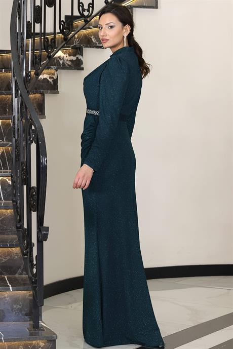 Dilara Tesettür Abiye Zümrüt