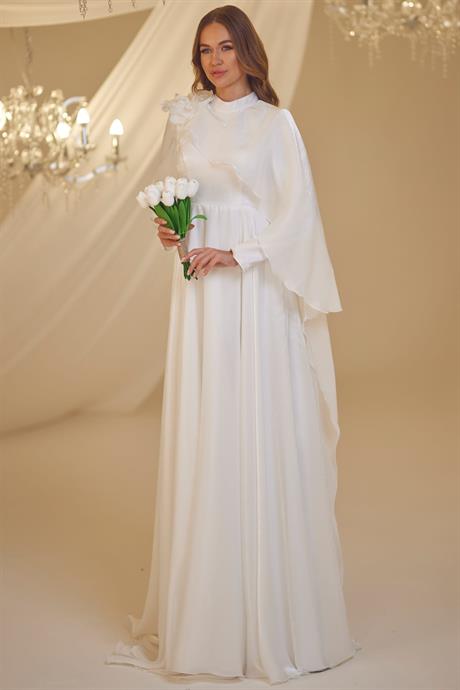 Duru Tesettür Abiye Beyaz