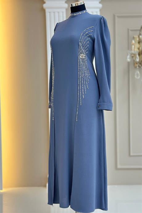 Duru Tesettür Abiye Gri