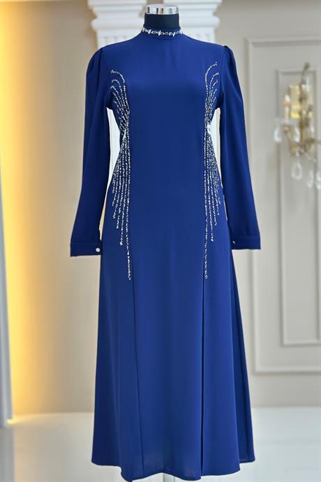 Duru Tesettür Abiye Lacivert