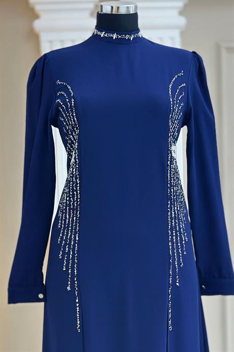 Duru Tesettür Abiye Lacivert