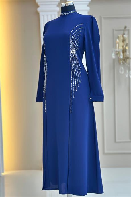 Duru Tesettür Abiye Lacivert