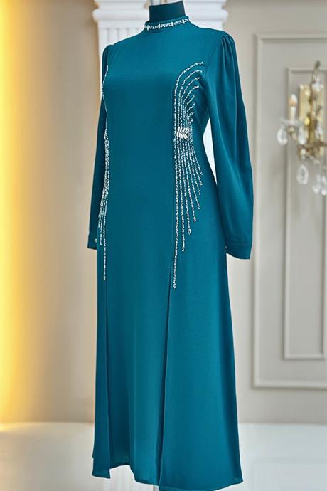 Duru Tesettür Abiye Petrol