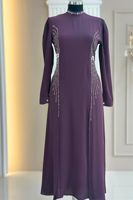 Duru Tesettür Abiye Violet
