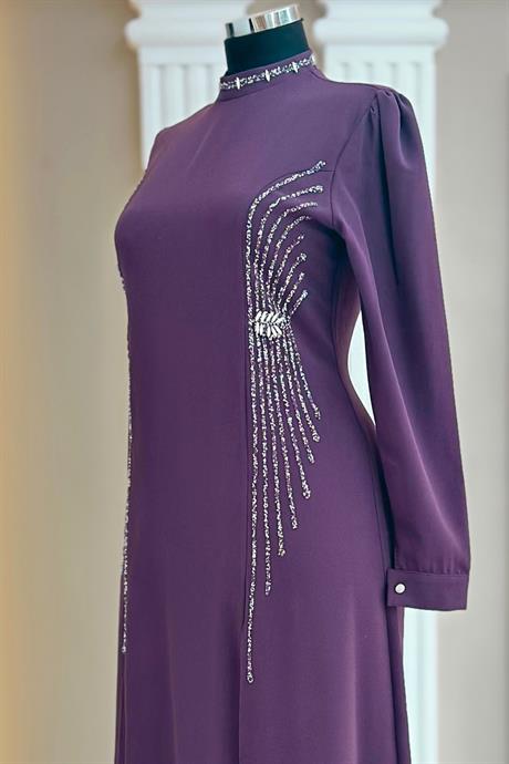 Duru Tesettür Abiye Violet