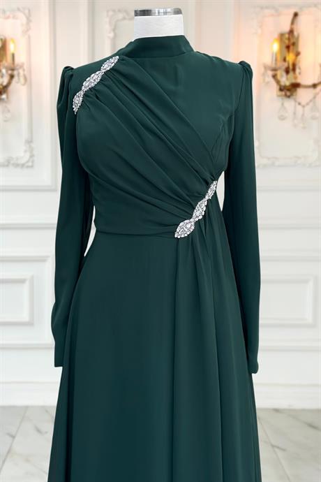 Eflin Tesettür Abiye Zümrüt