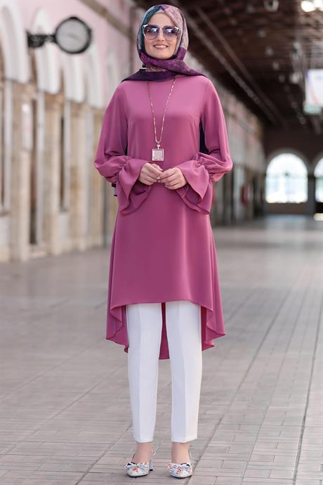 Eflin Tesettür Tunik Gülkurusu