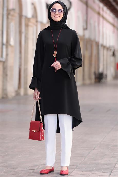 Eflin Tesettür Tunik Siyah