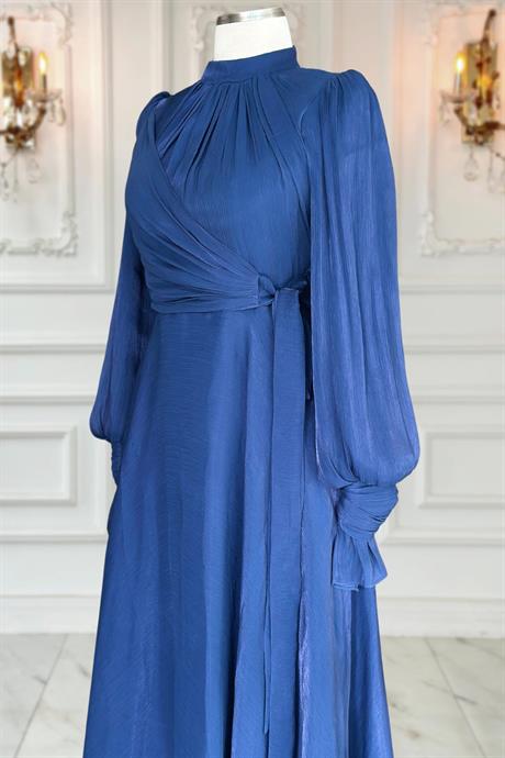 Efruz Tesettür Abiye Lacivert