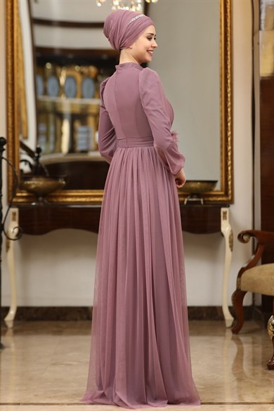 Efsane Tesettür Abiye Lavanta