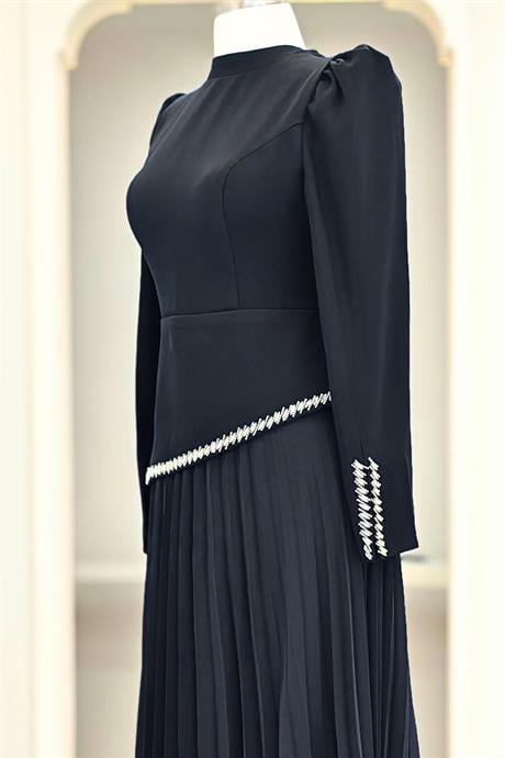 Efsun Piliseli Tesettür Abiye Siyah