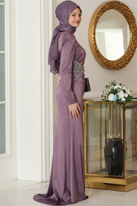 Efsun Tesettür Abiye Lavanta