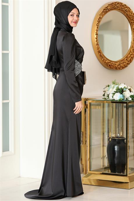 Efsun Tesettür Abiye Siyah