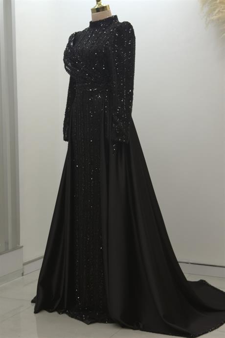 Elegance Tesettür Abiye Siyah