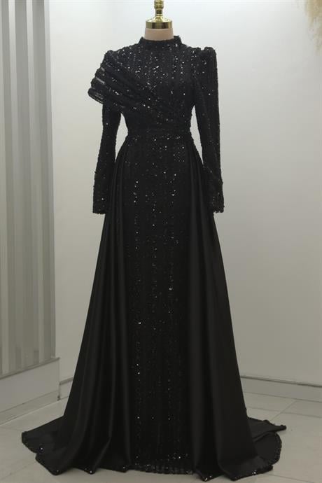 Elegance Tesettür Abiye Siyah