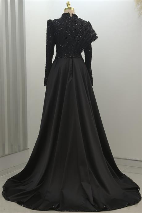 Elegance Tesettür Abiye Siyah