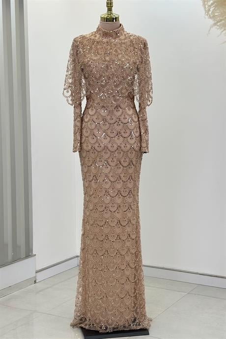 Elenor Tesettür Abiye Gold