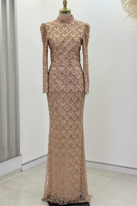 Elenor Tesettür Abiye Gold