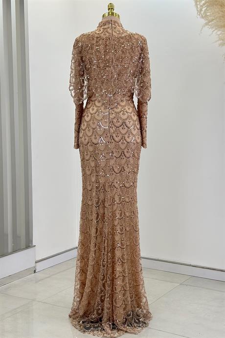 Elenor Tesettür Abiye Gold