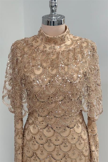 Elenor Tesettür Abiye Gold