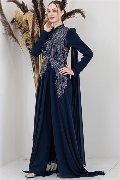 Elif Tesettür Tulum Lacivert