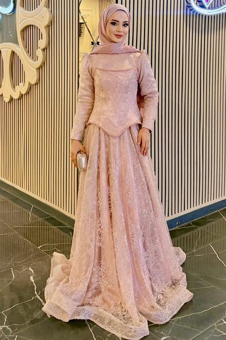 Elina Tesettür Abiye Pudra