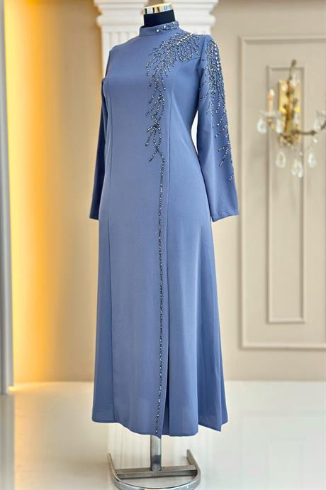 Elisa Tesettür Abiye Gri