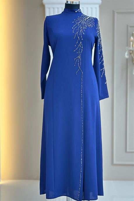 Elisa Tesettür Abiye İndigo