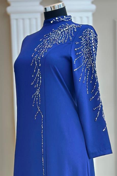 Elisa Tesettür Abiye İndigo