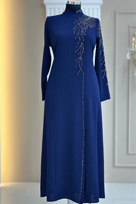 Elisa Tesettür Abiye Lacivert