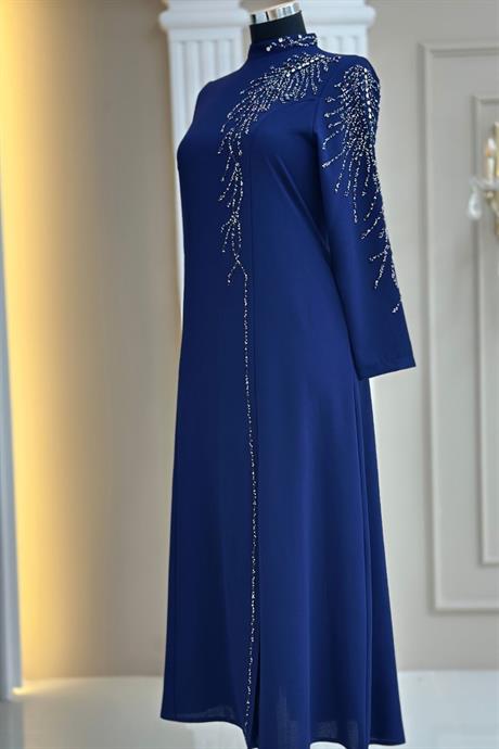 Elisa Tesettür Abiye Lacivert