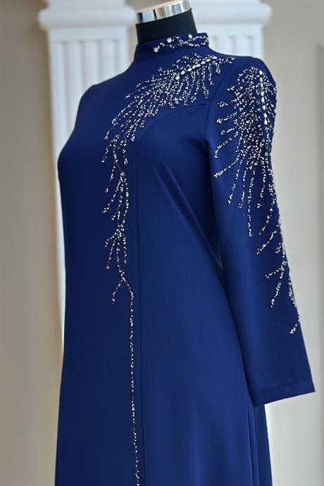 Elisa Tesettür Abiye Lacivert