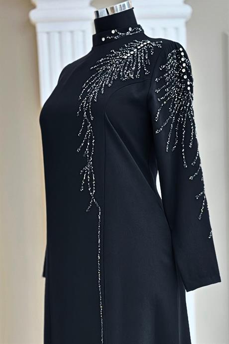 Elisa Tesettür Abiye Siyah