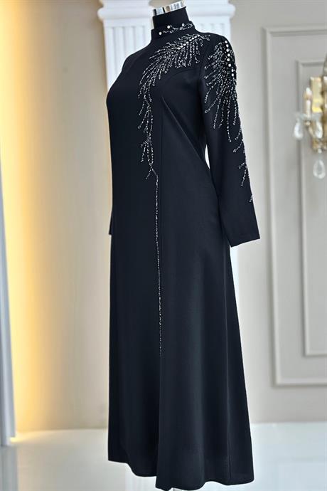 Elisa Tesettür Abiye Siyah