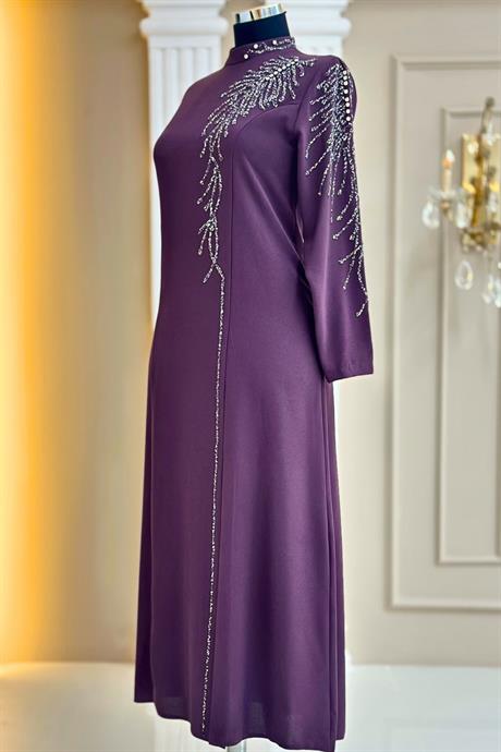 Elisa Tesettür Abiye Violet
