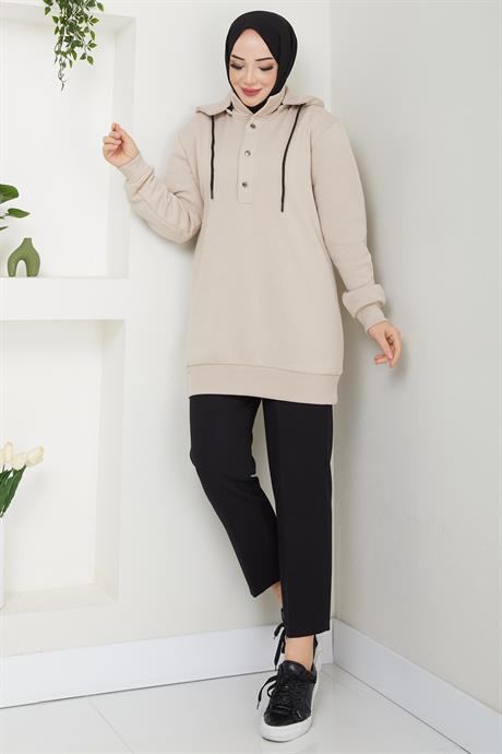 Esila Tesettür Sweat Bej