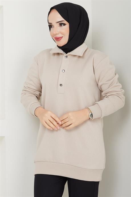 Esila Tesettür Sweat Bej